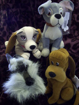 ตุ๊กตาชุด Lady & The Tramp ชุด 4 ตัว ขนาด 8 นิ้ว