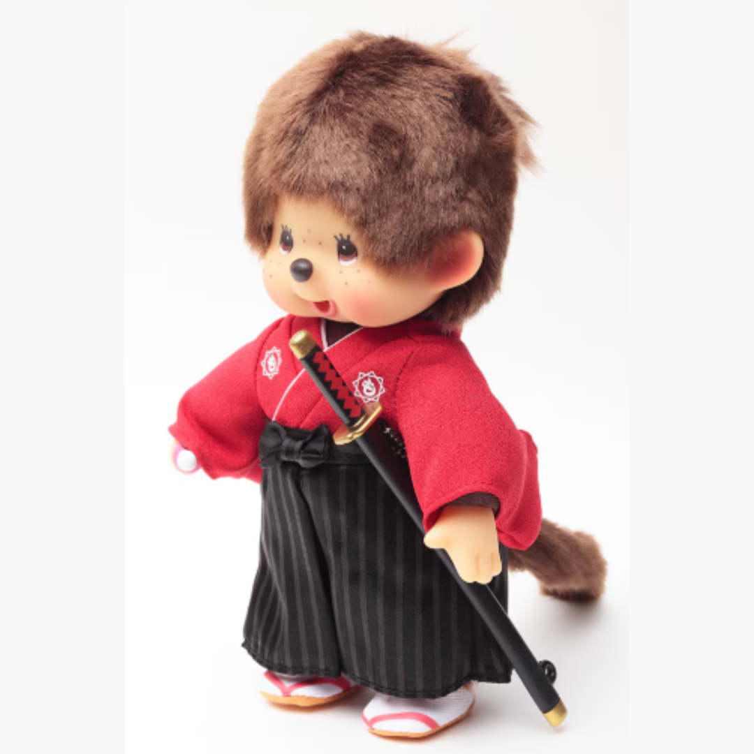 [PRE-ORDER] ตุ๊กตา ม่อนชิชิ ซามูไร Size S ม่อนชิชิคุง Monchhichi Samurai 13 x 11 x 20 cm นำเข้าจากญี่ปุ่น 侍モンチッチ IPM-81-Z