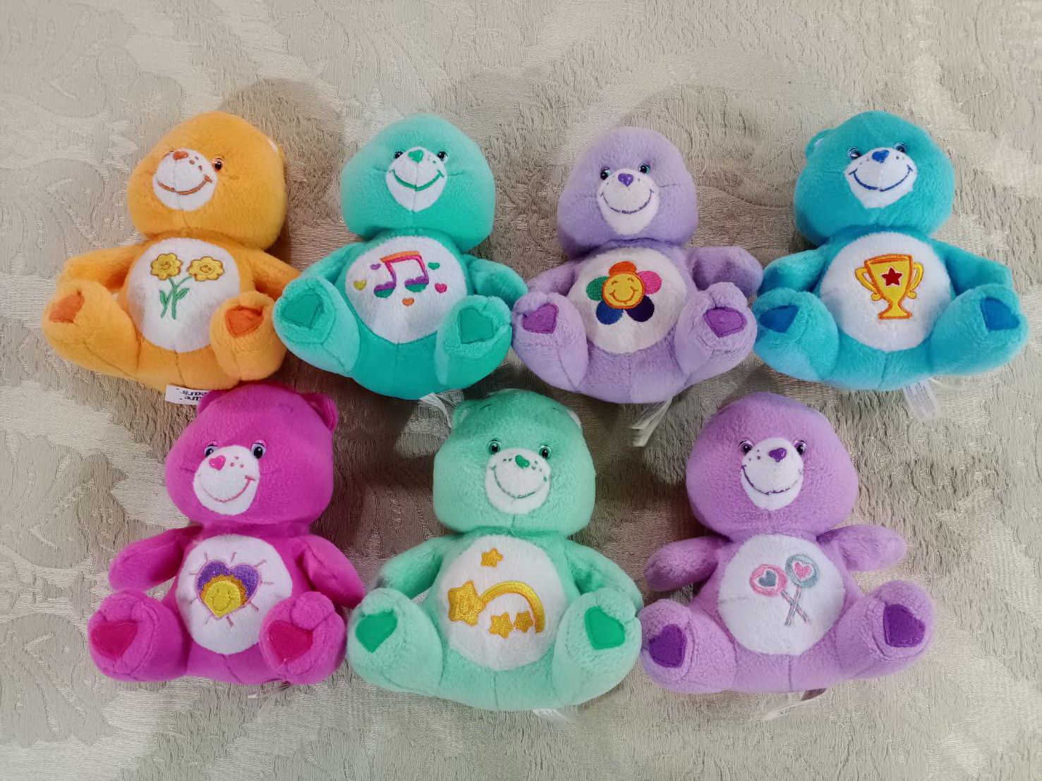 ตุ๊กตา Care Bear ชุด 7 ตัว ขนาด 7 นิ้ว ท่านั่ง (มือสอง)