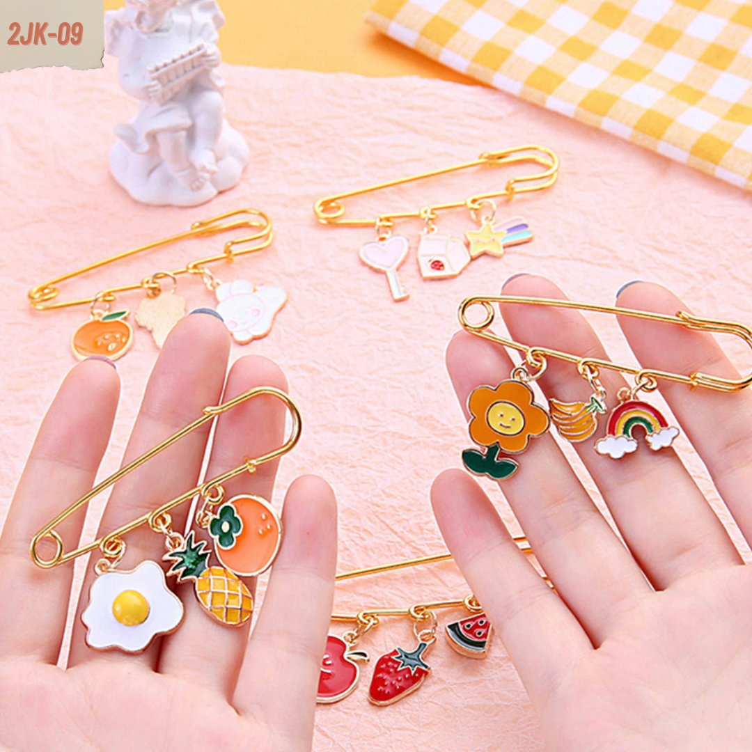เข็มกลัดติดชุด ติดเพื่อความสวย หรือติดเพื่อความเชื่อสวยลงตัว เซตแฟนตาซี ผลไม้เกาหลี