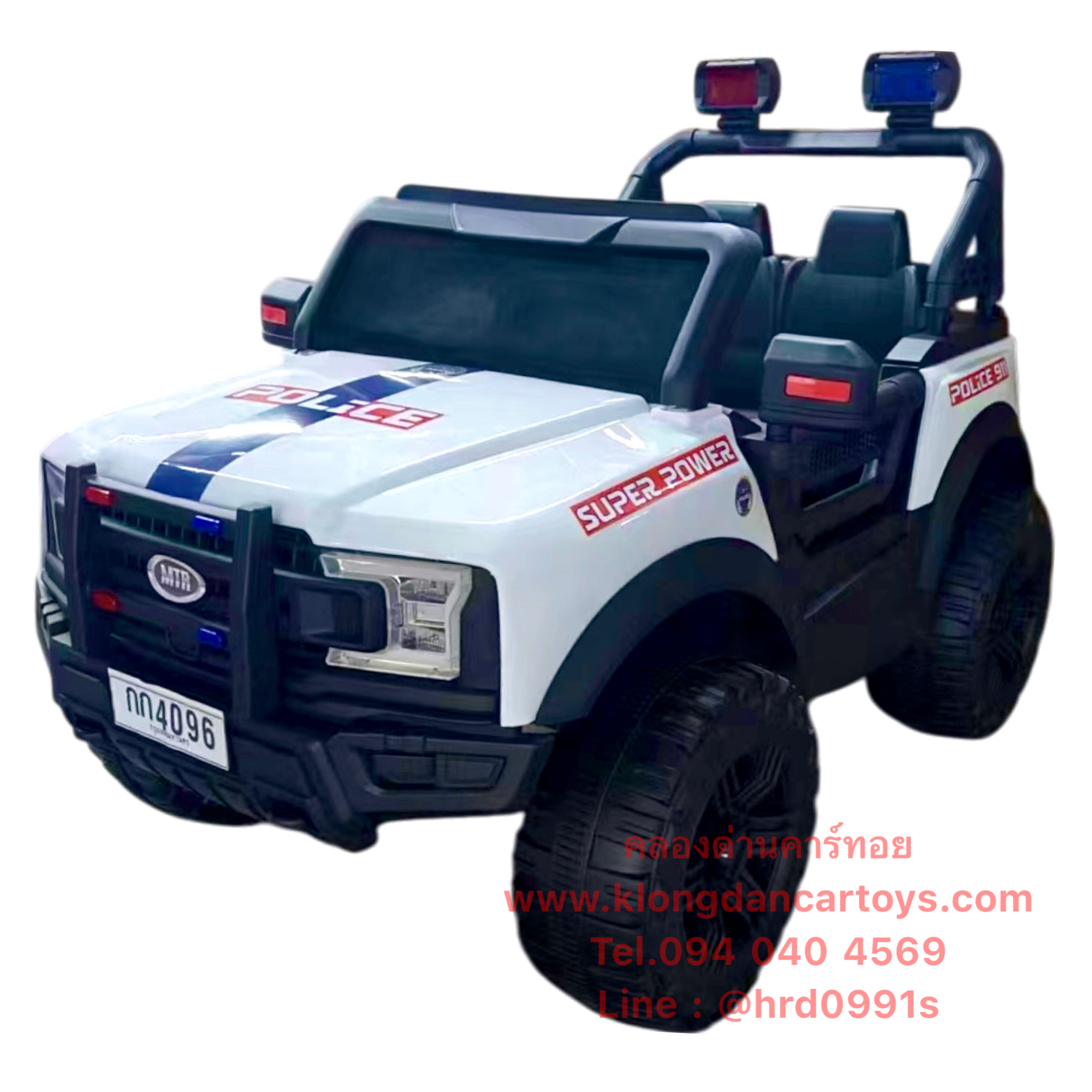 รถเด็กจิ๊ปฟอร์ดPolice4x4 💥ใช้มือถือบังคับได้💥(ต่อบูลทูธเพลงได้โยกแบบสไลด์, 5มอเตอร์ แบต12v4.5a, เล่นusb aux, ออกตัวสมูท, รีโมทบูลทูธ, มีโช้ค, มีประตูเปิดได้)