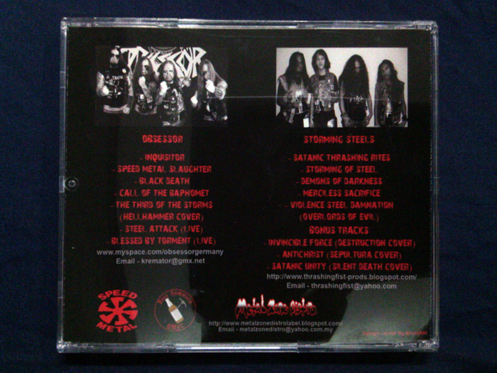 OBSESSOR/STORMING STEELS'Ultimate Thrashing Demons' CD