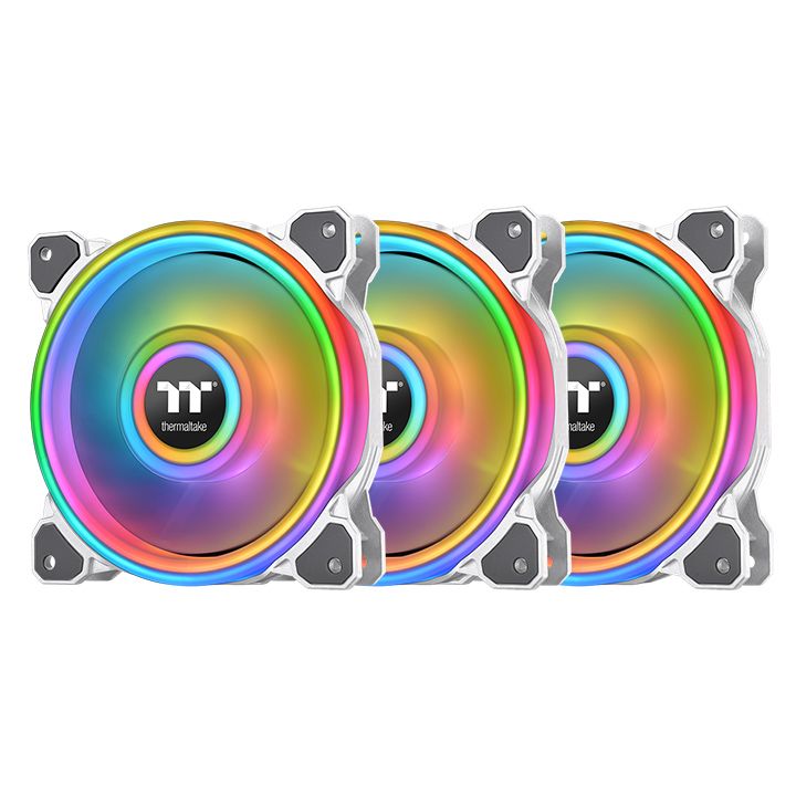 Thermaltake Riing Quad 12 RGB Radiator Fan TT Premium Edition 3 Pack - White