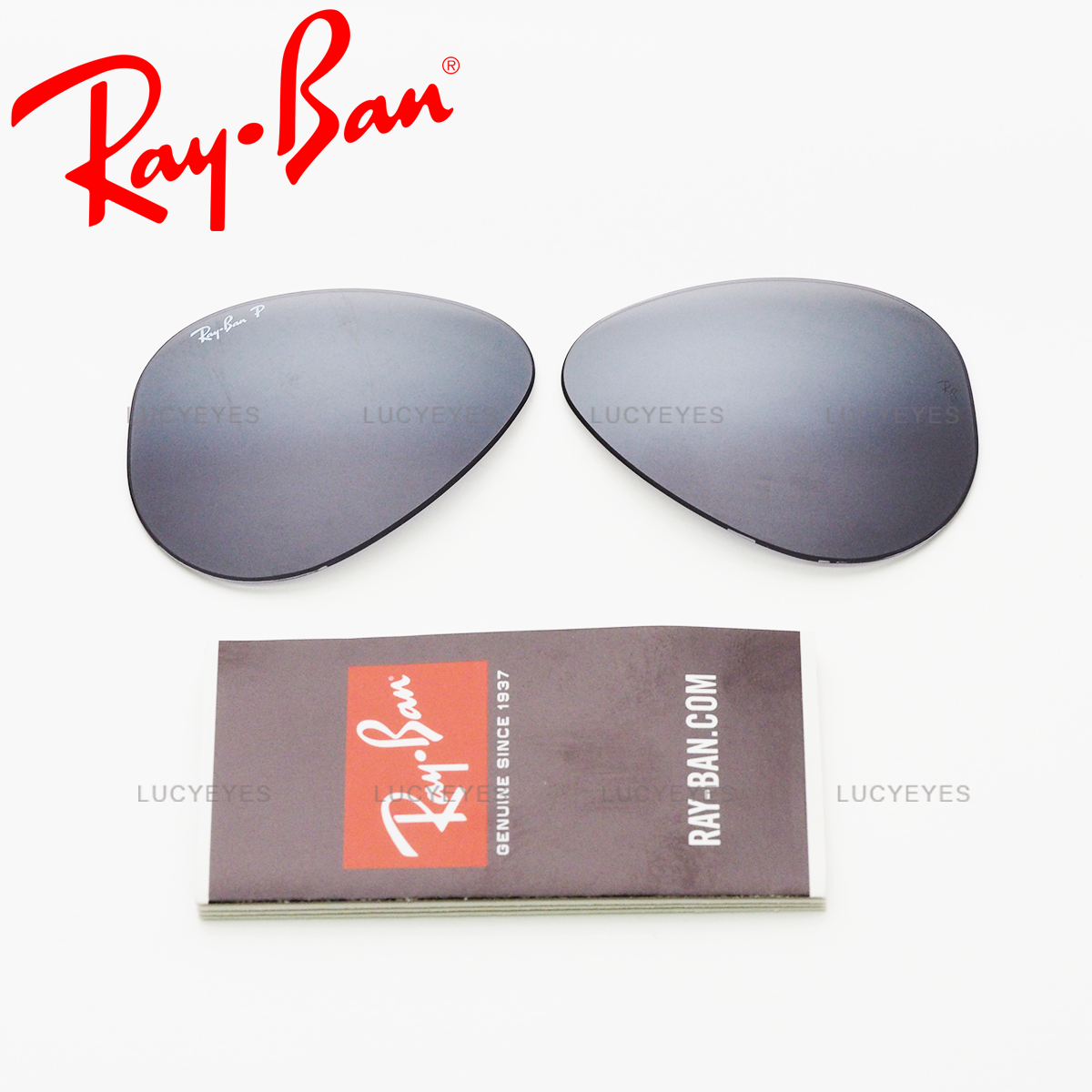 เลนส์ RAYBAN แท้ 100% RB8307 004/N8 เลนส์สีปรอทเงิน Polarized