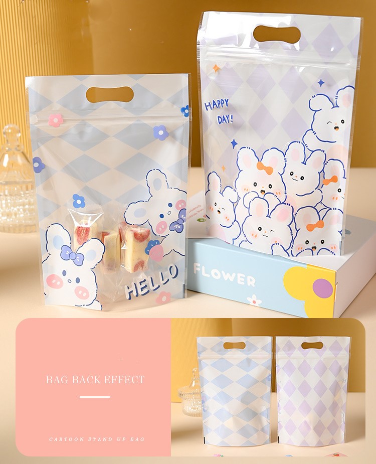 ถุงซิป ลายการ์ตูนน่ารัก ขนาด 15.2x22.5 ซม. จำนวน 47-50 ชิ้น/แพ็ค (ชุดที่ 3/3)