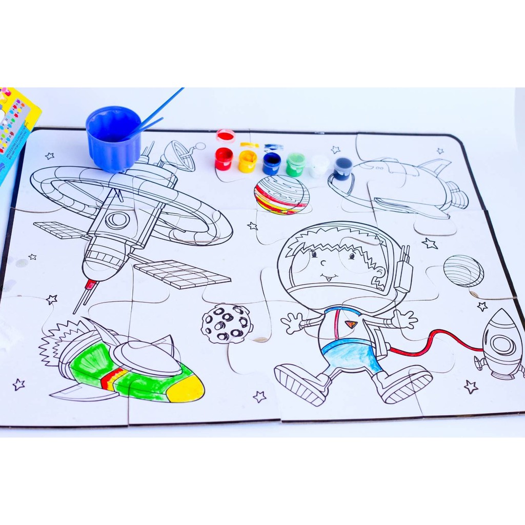 ตัวต่อระบายสีแสนสนุก puzzle & painting