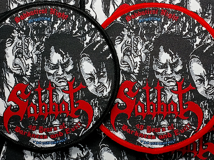 SABBAT 'Sabbatical Night - 40 Years of Darkness and Evil' Woven Patches
