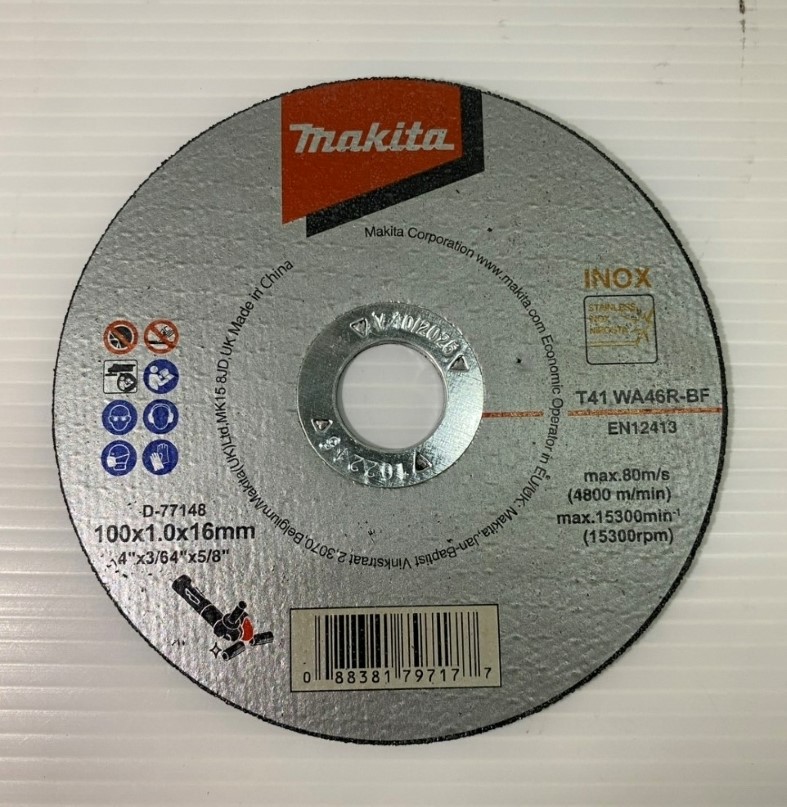 ใบตัดเหล็ก+สแตนเลส 4นิ้ว #D-77148 Makita