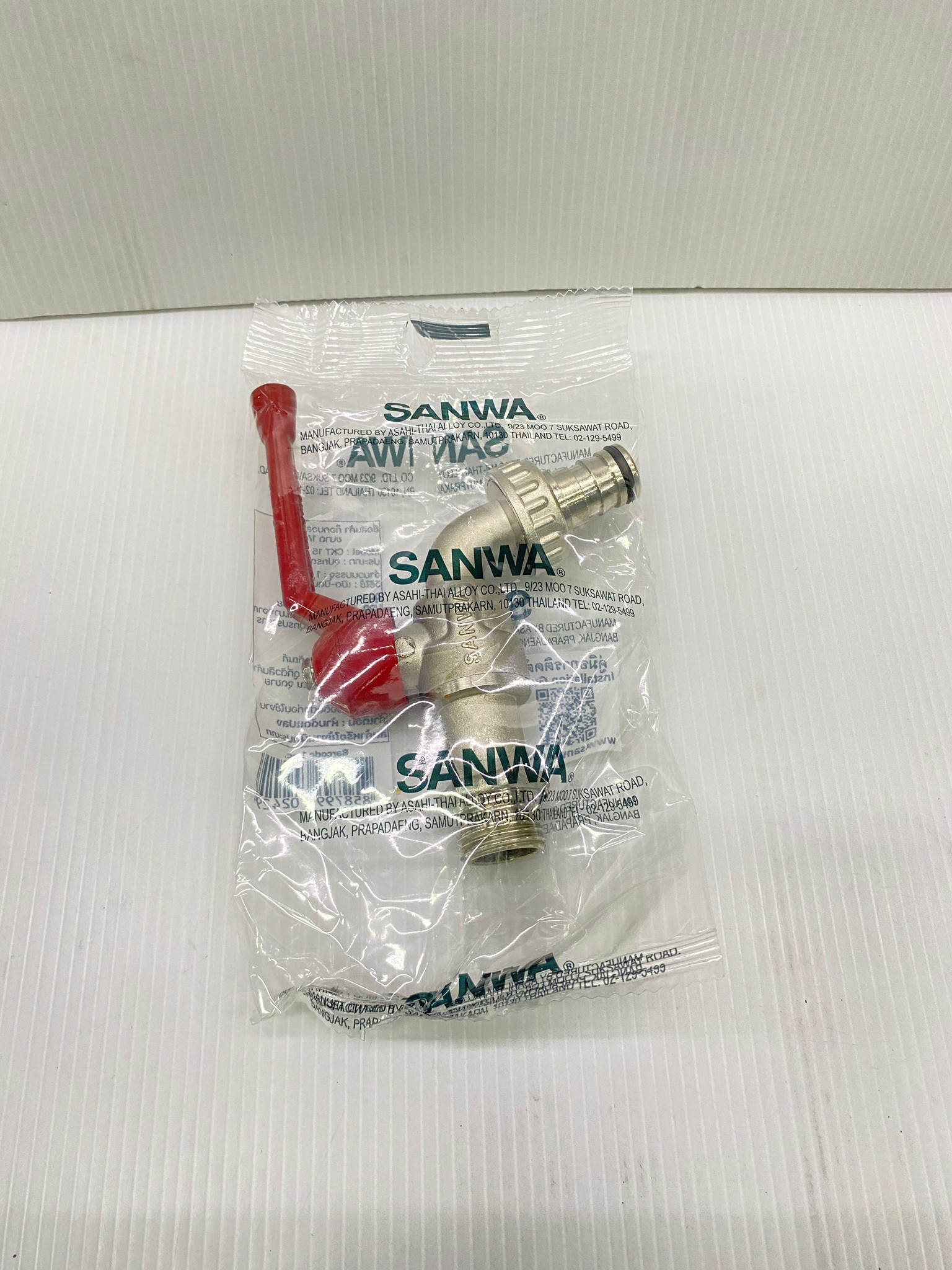 ก๊อกบอลสนาม ก๊อกน้ำสนาม ด้ามแดง ขนาด 1/2" 3/4" 1" SANWA ของแท้ 100%