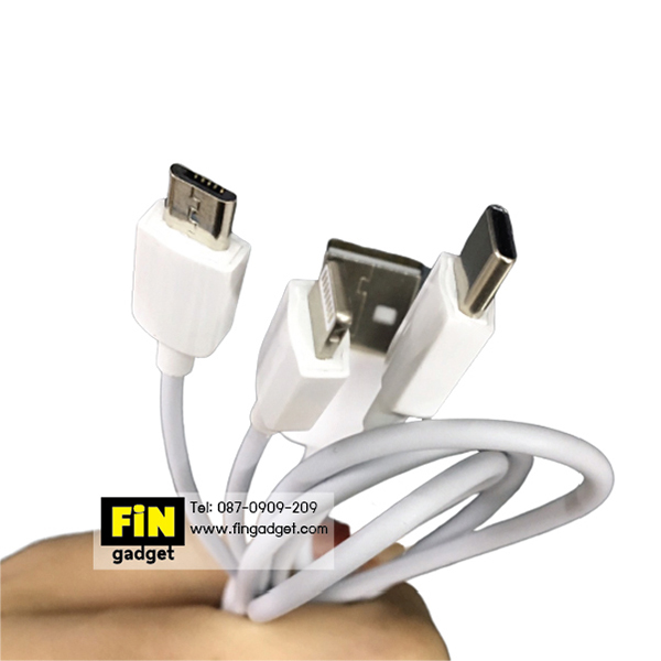 สายชาร์จ ENYX 3 in 1 multi Cable iPhone+Type C+Micro USB