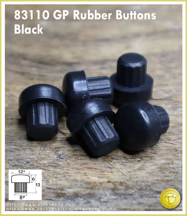 83110 GP Rubber Buttons black