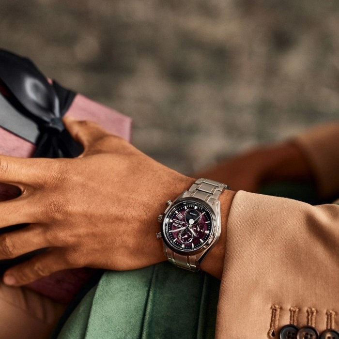 Citizen BY1018-80X นาฬิกาผู้ชาย Eco-Drive Tsuki-yomi Radio-Controlled Men's Watch