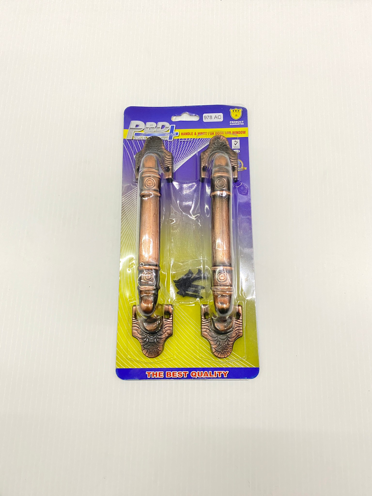 PBD PLUS มือจับ 8 นิ้ว สีรมดำ #968AC ลายพฤกษา (แพ็ค2ชิ้น)