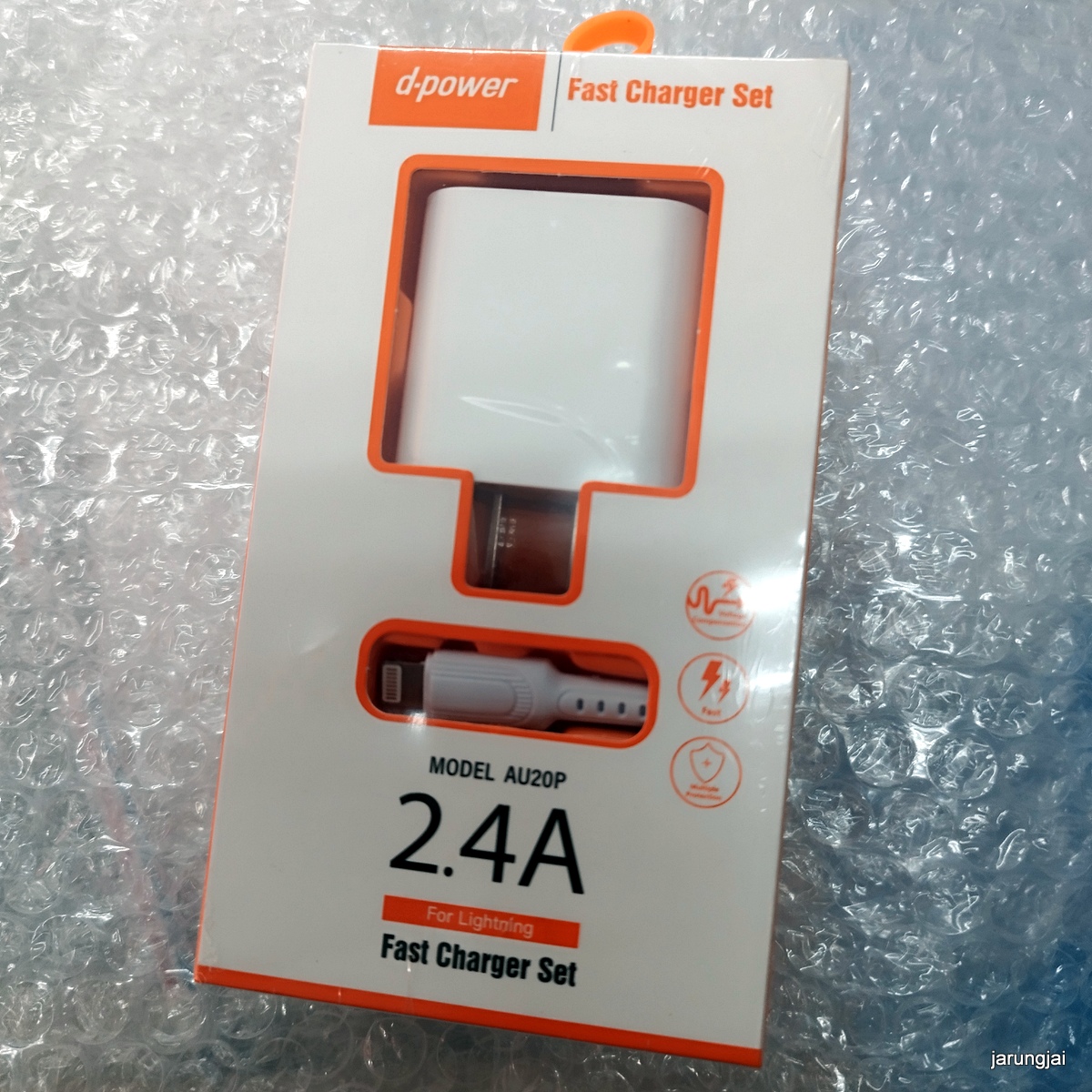ชุดชาร์จ IP d-power 2.4A สาย LN au20p SK190B