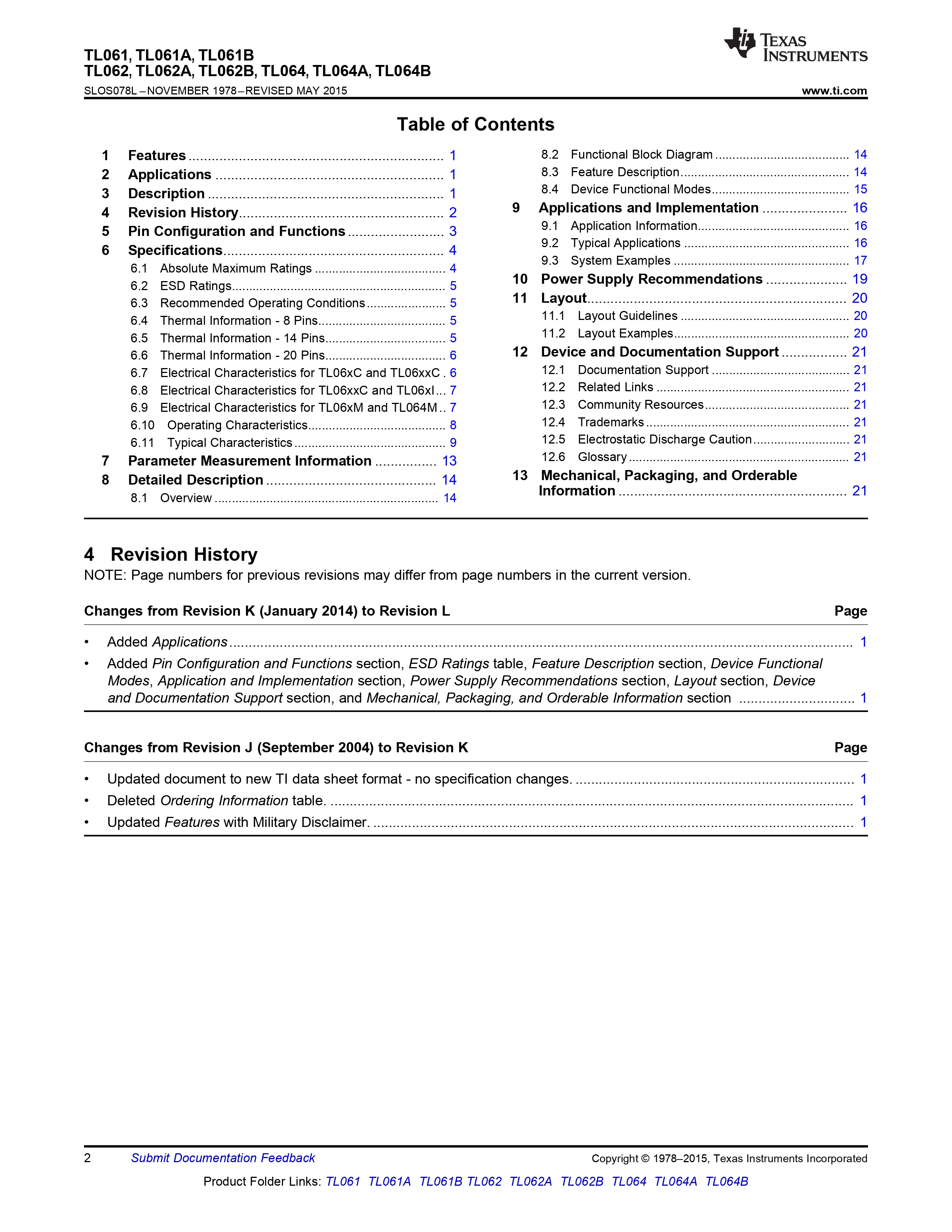 IC TL061CP TEXAS INSTRUMENTS Low Power Single Op-Amp JFET Input Unity Gain Bandwidth 1MHz,Slew Rate 3.5V/us Input Offset 3mV,Dual Supply ±5V to ±15V ไอซี DIP-8