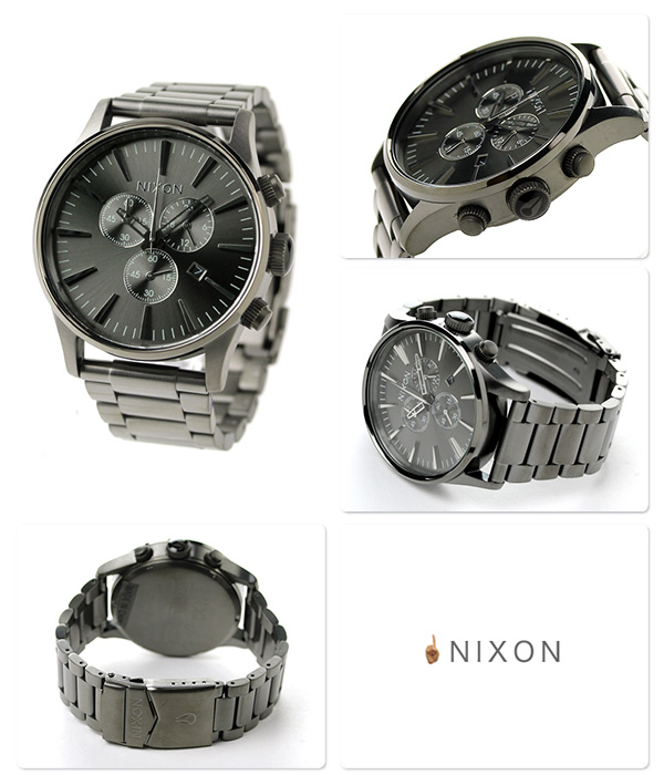 Nixon A386-632-00 นาฬิกาผู้ชาย Nixon รุ่น A386632, Sentry Chrono All Gunmetal Men's Watch
