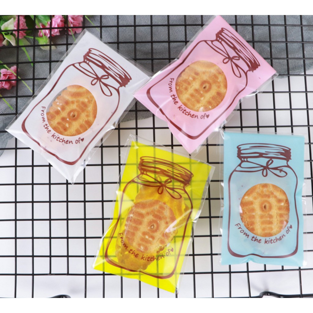 ถุงคุ๊กกี้ ฝากาว ขนาด 5x10 ซม.7×10 ซม.และ 8×10 ซม จำนวน 95-100 ชิ้นต่อแพ็ค