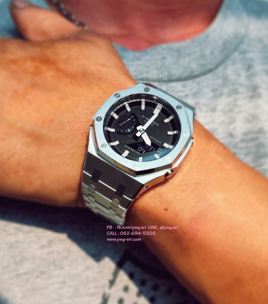 G-SHOCK CUSTOM GA-2100 สายสแตนเลสแท้