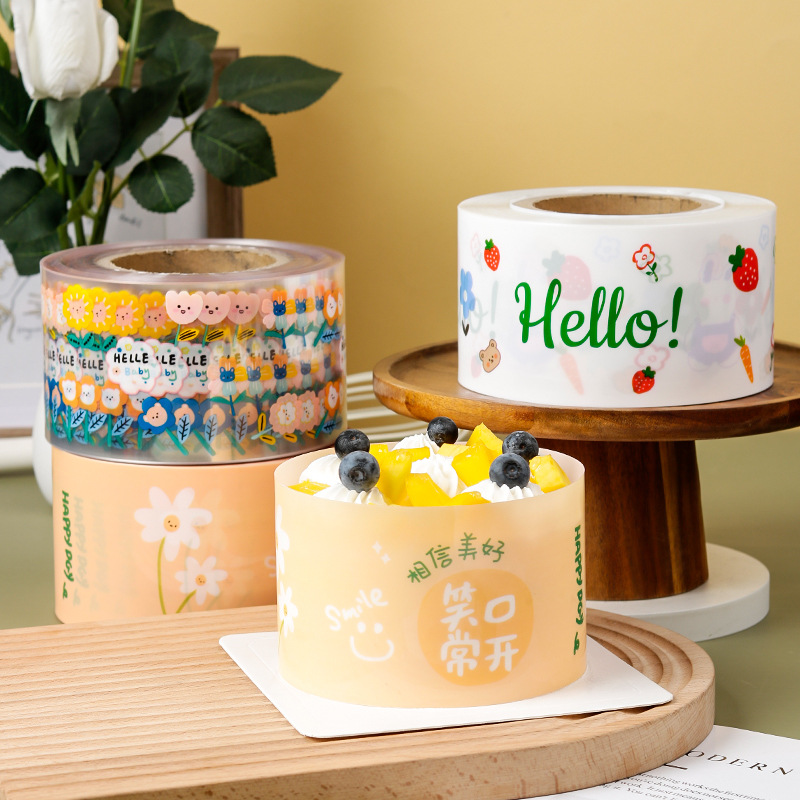 พลาสติกพันเค้ก กว้าง 8 ซม. (ตัดแบ่งขาย)