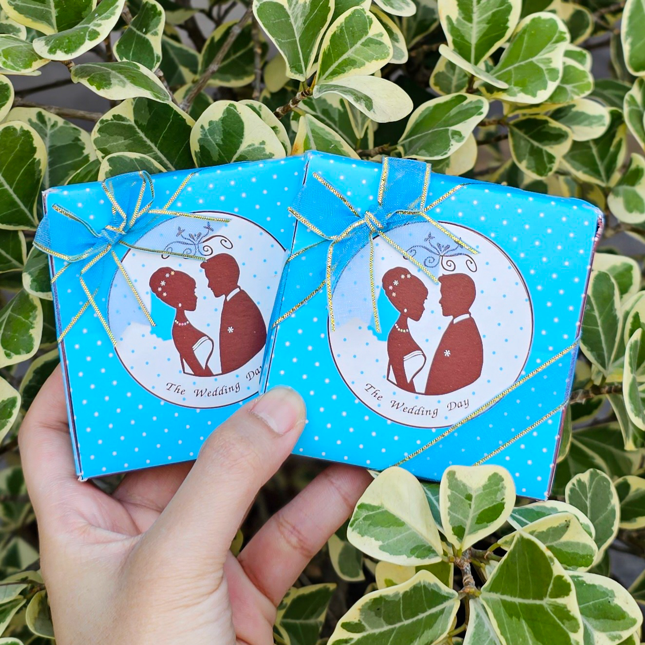 ของชำร่วย กล่องกระดาษโน๊ต พับตั้งโต๊ะได้ | แพ็กคาดริบบิ้น พร้อมสติ๊กเกอร์