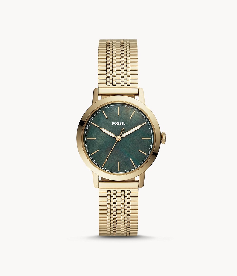 Fossil ES4675 นาฬิกาผู้หญิง Neely Three-Hand Gold-Tone Stainless Steel Women's Watch