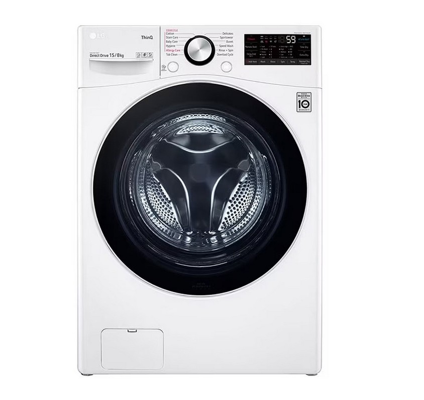 [ผ่อน0%10ด] LG เครื่องซักผ้าฝาหน้า F2515RTPW ระบบ AI DD™ 15 kg/อบ 8 kg พร้อม Smart WI-FI control (ชลบุรีส่งฟรี)