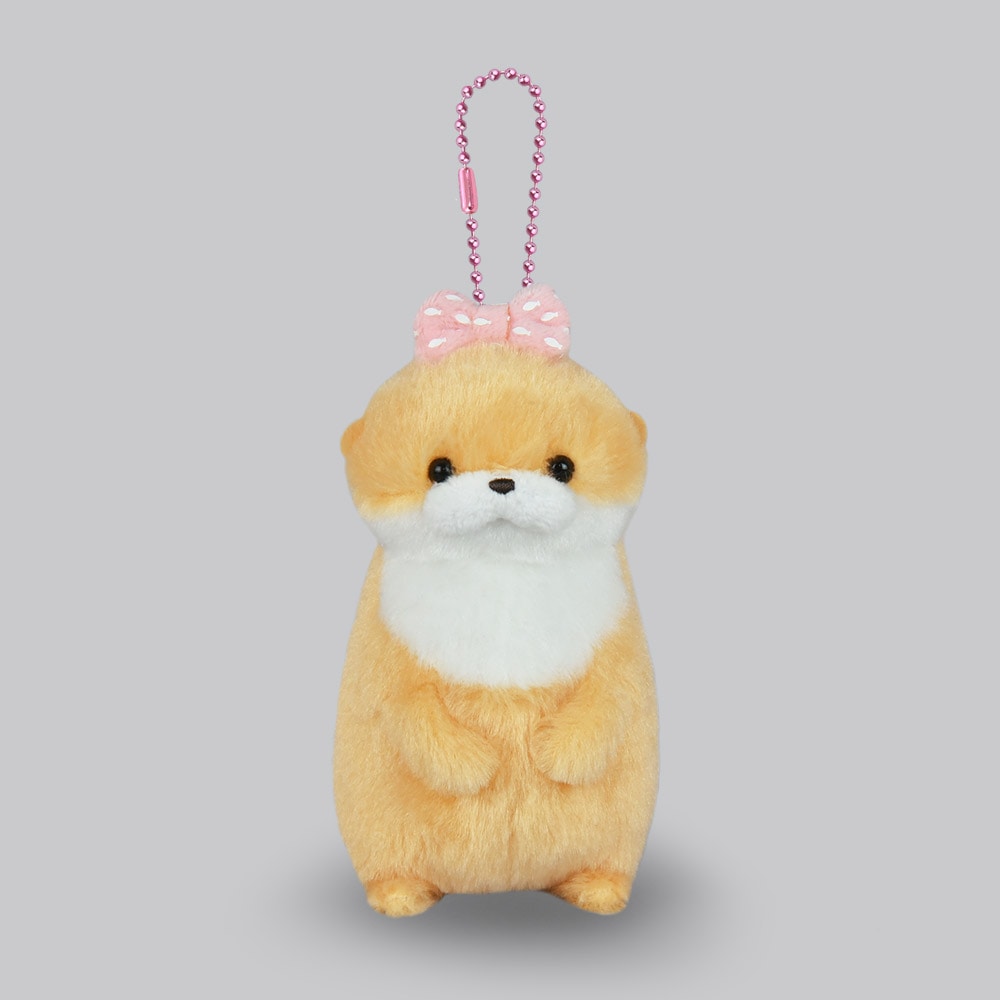 [PRE-ORDER] พวงกุญแจ ตุ๊กตา น้องนาก โบว์สีชมพู นากทะเล Uso-yan Size 11 cm นำเข้าจากญี่ปุ่น カワウソうそやんLMCウソチャン /Kawauso Usoyan LMC Uso-chan:704491