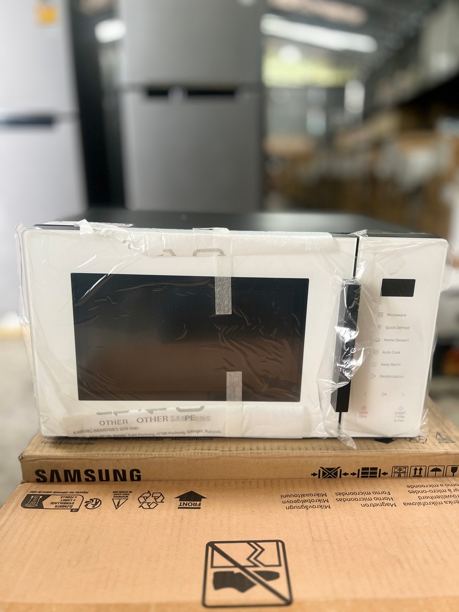 MS23T5018AW/ST [ผ่อน0%] Samsung ไมโครเวฟ SOLO (800 วัตต์, 23 ลิตร, สี Pure White (ชลบุรีส่งฟรี)