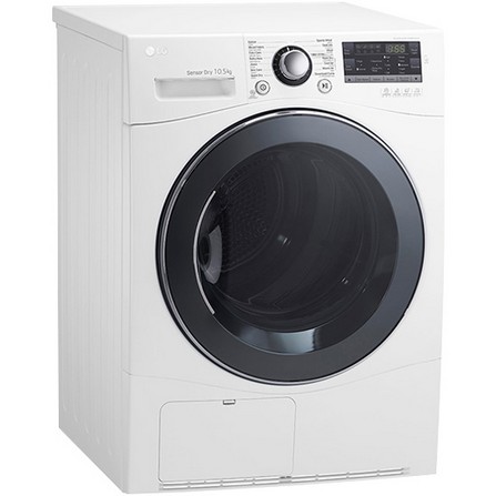 เครื่องอบผ้าฝาหน้า LG 10.5 กก. สีขาว Smart diagnosis วิเคราะห์ปัญหาผ่านฟังก์ชัน NFC รุ่น RC9066A3F