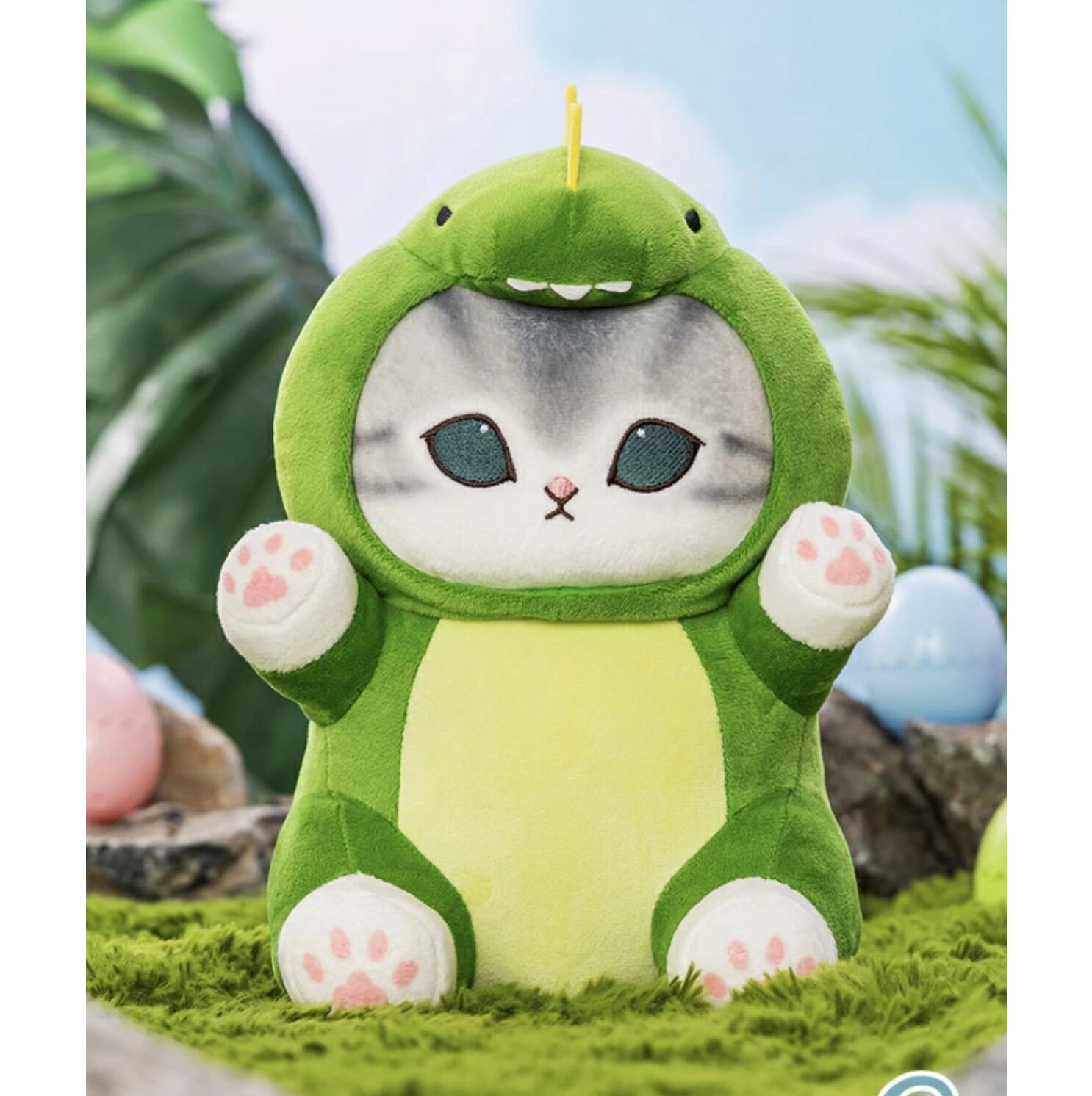 [PRE-ORDER] ตุ๊กตา Mofusand Kaiju Cat แมวโมฟุ มอนสเตอร์ เขียว ขนาด สูง 25 cm 【かいじゅうにゃん】mofusand かいじゅうにゃん BIG ぬいぐるみ