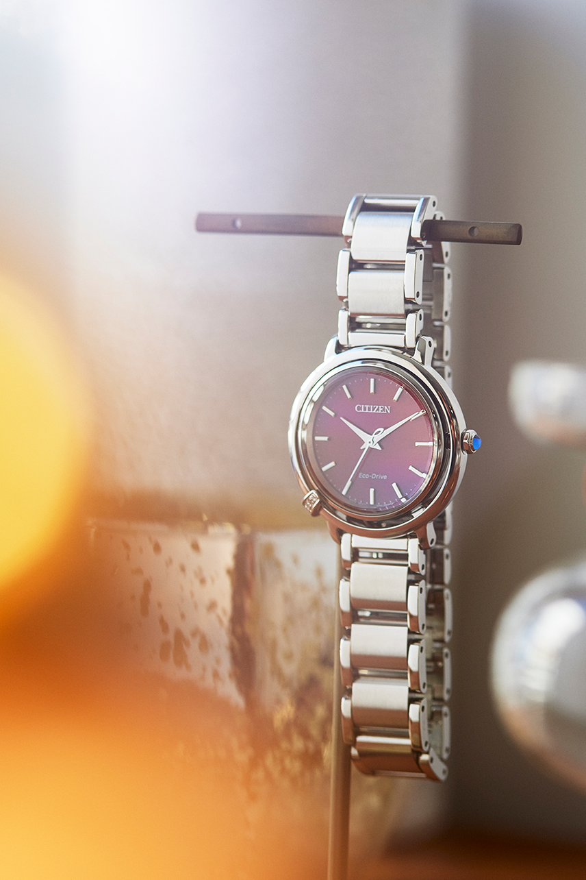 Citizen EM1090-78X นาฬิกาผู้หญิง Eco-Drive Diamond 3 Pcs Women's Watch + Leather Strap