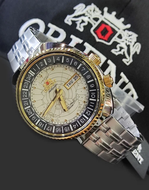 Orient RA-AA0E01S19B นาฬิกาผู้ชาย World Map Revival Automatic Men's Watch