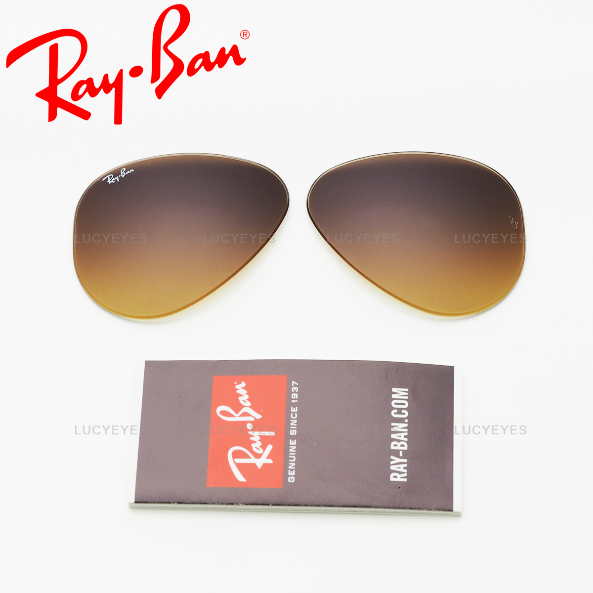 เลนส์ RAYBAN แท้ 100% RB3025 112/85, AVIATOR, เลนส์สีน้ำตาลเข้มไล่สี