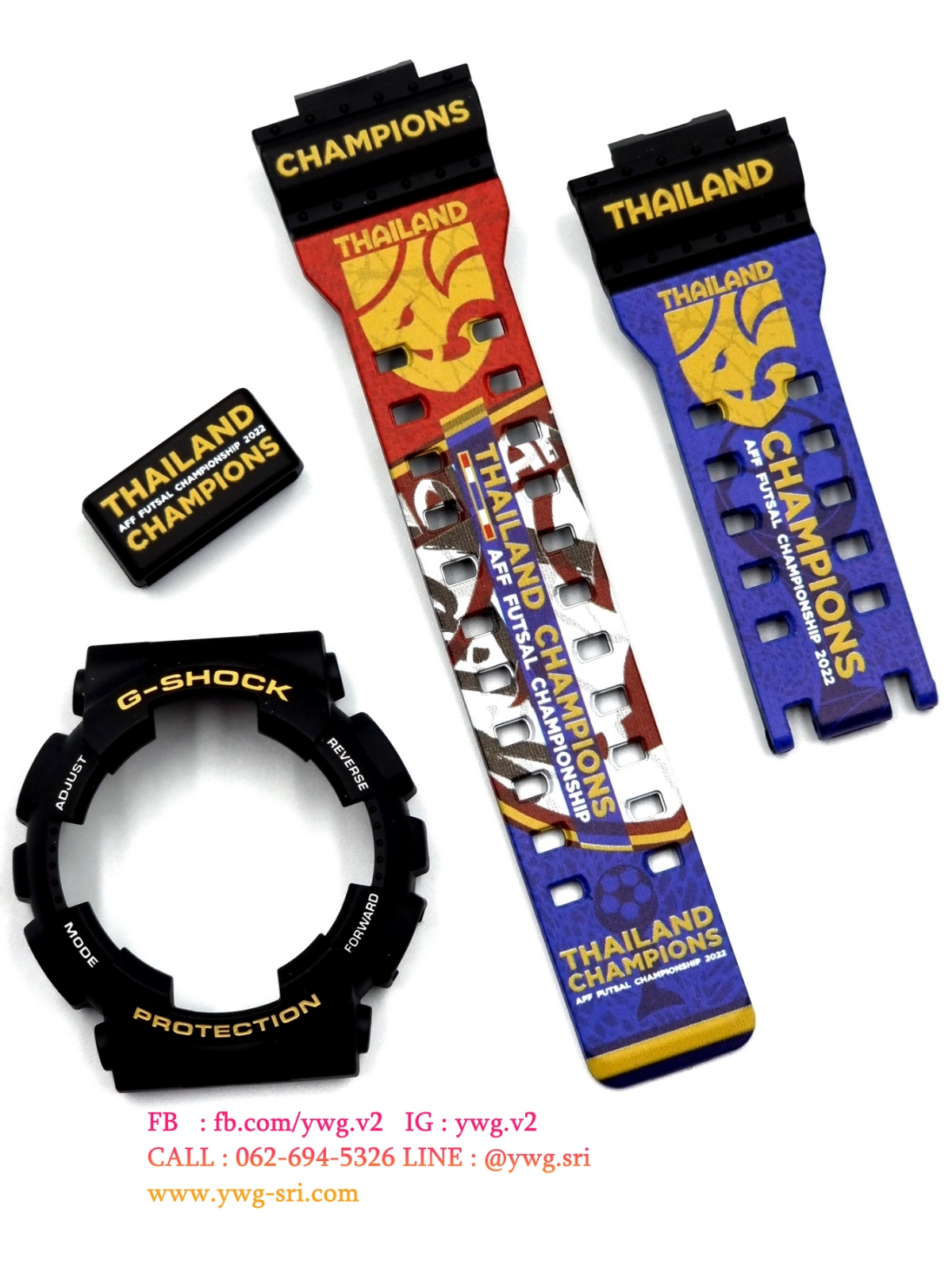 กรอบสาย G-SHOCK แท้✅ สีดำด้าน สกรีนลาย Thailand Football ใส่ได้กับรุ่น GA-100 ,GA-110 ,GA-120 ,GA-140 ,GAX-100 ,GD-100 ,GD-120