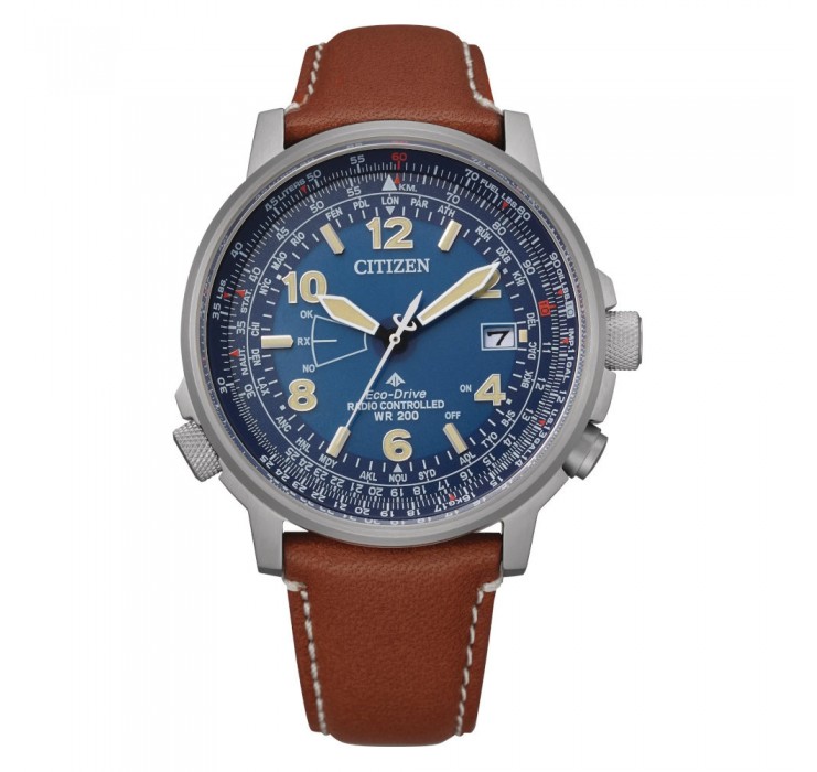 Citizen CB0240-11L นาฬิกาผู้ชาย Eco-Drive Promaster Sky Radio Controlled Pilot Men's Watch