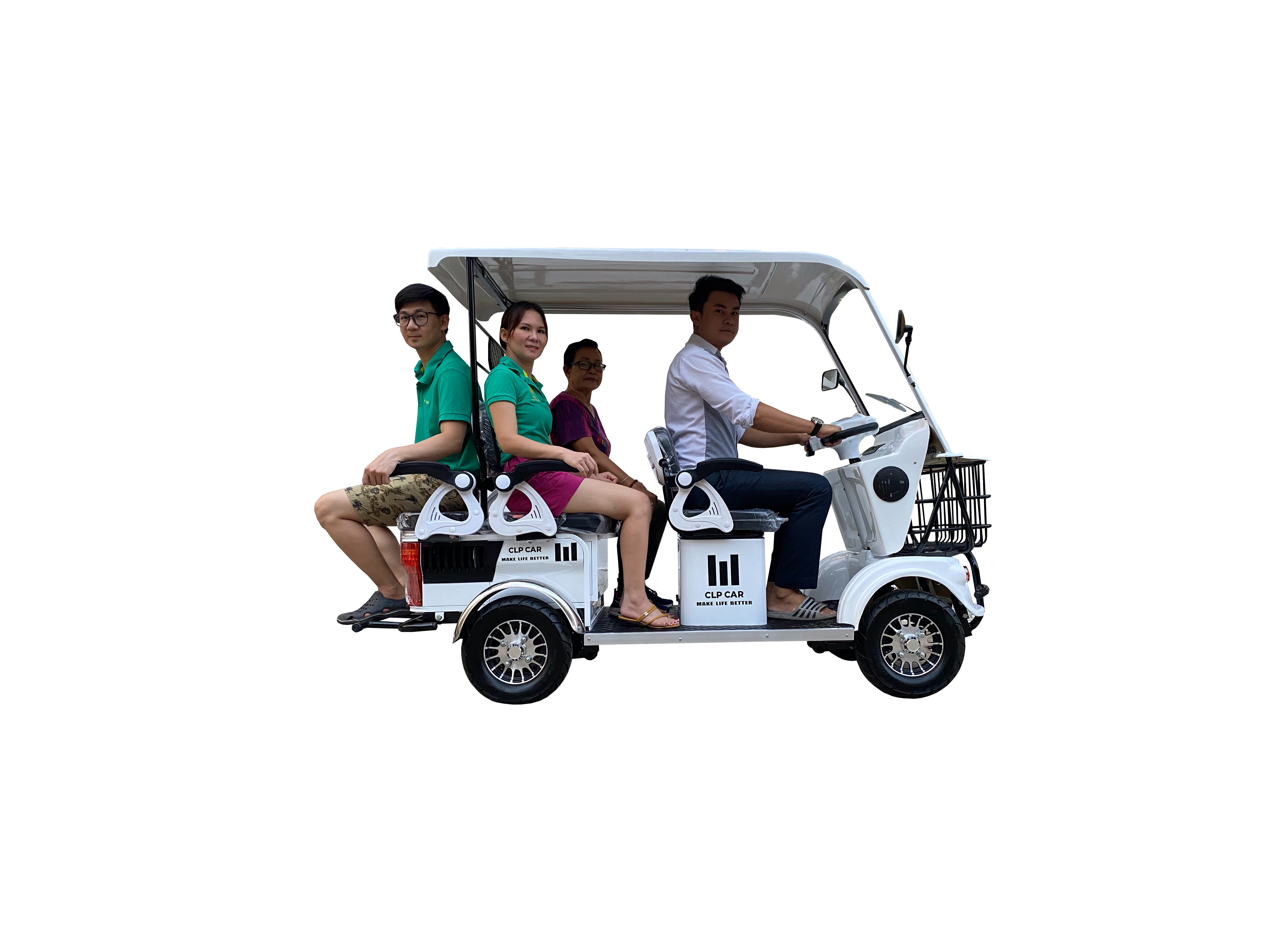 รถไฟฟ้า 4 ล้อ 4-5 ที่นั่ง รุ่น M-01T ยี่ห้อ CLP CAR ขับแฮนด์บิด