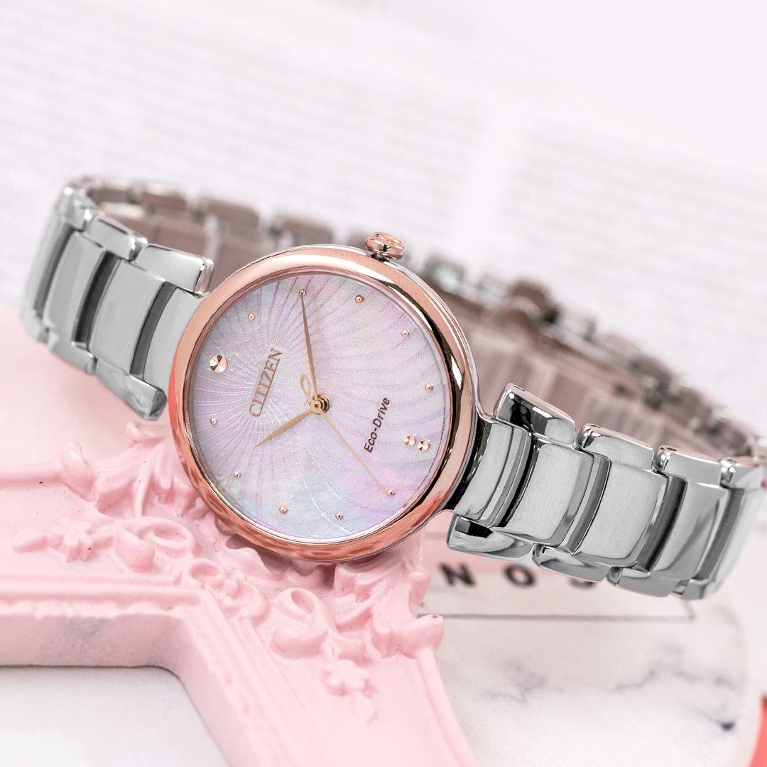 Citizen EM0854-89Y นาฬิกาผู้หญิง Eco-Drive Citizen L Mother of Pearl Women's Watch