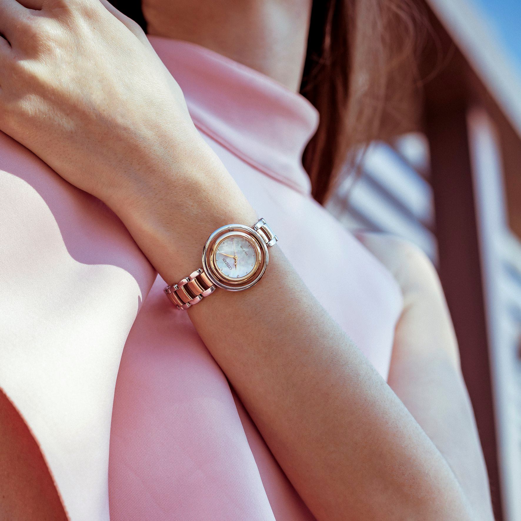 Citizen EM0666-89D นาฬิกาผู้หญิง Citizen L Ambiluna Eco-Drive Sapphire Diamond Women's Watch