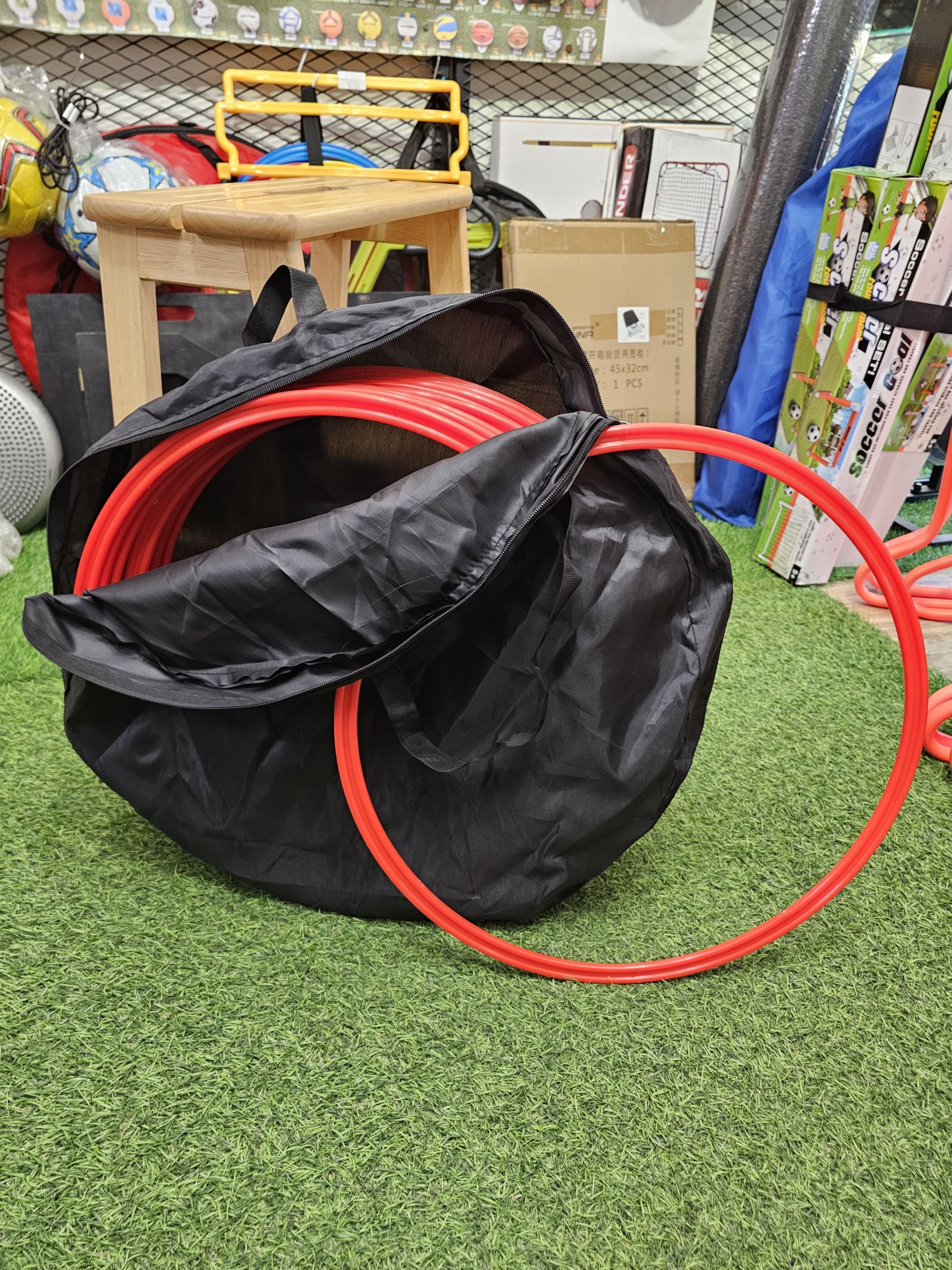 กระเป๋า ทรงแพนเค้ก ขนาดเส้นผ่านศูนย์กลาง 60cm*หนา10 cm มีซิป