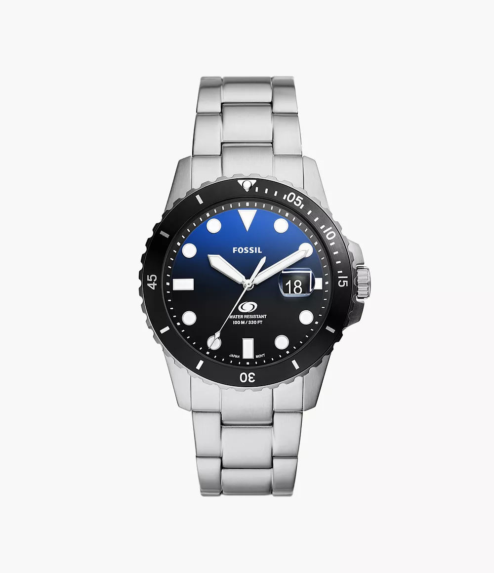 Fossil FS6038 นาฬิกาผู้ชาย Blue Dive Three-Hand Date Quartz Men's Watch