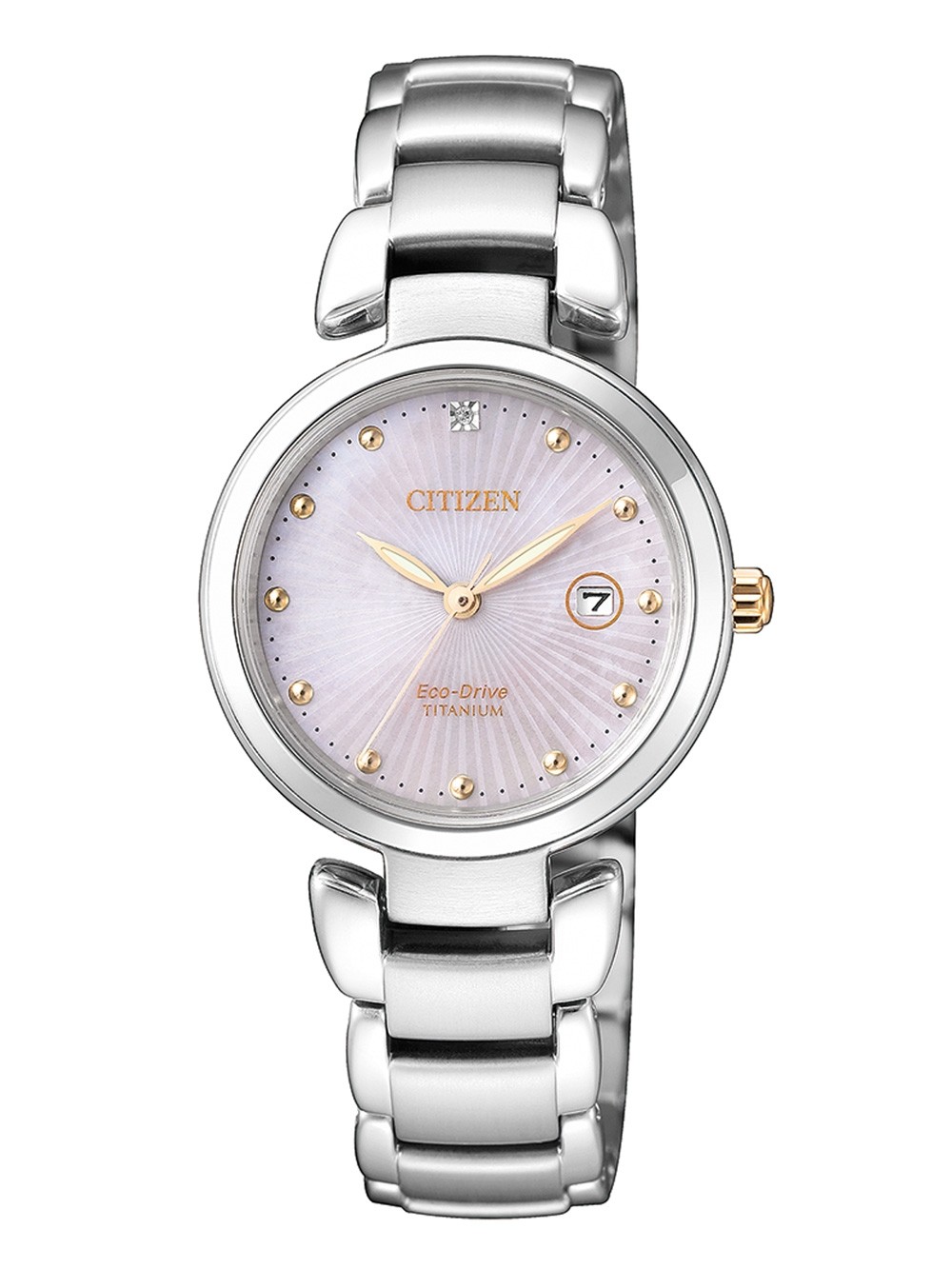 Citizen EW2506-81Y นาฬิกาผู้หญิง Eco-Drive Super Titanium Sapphire Women's Watch