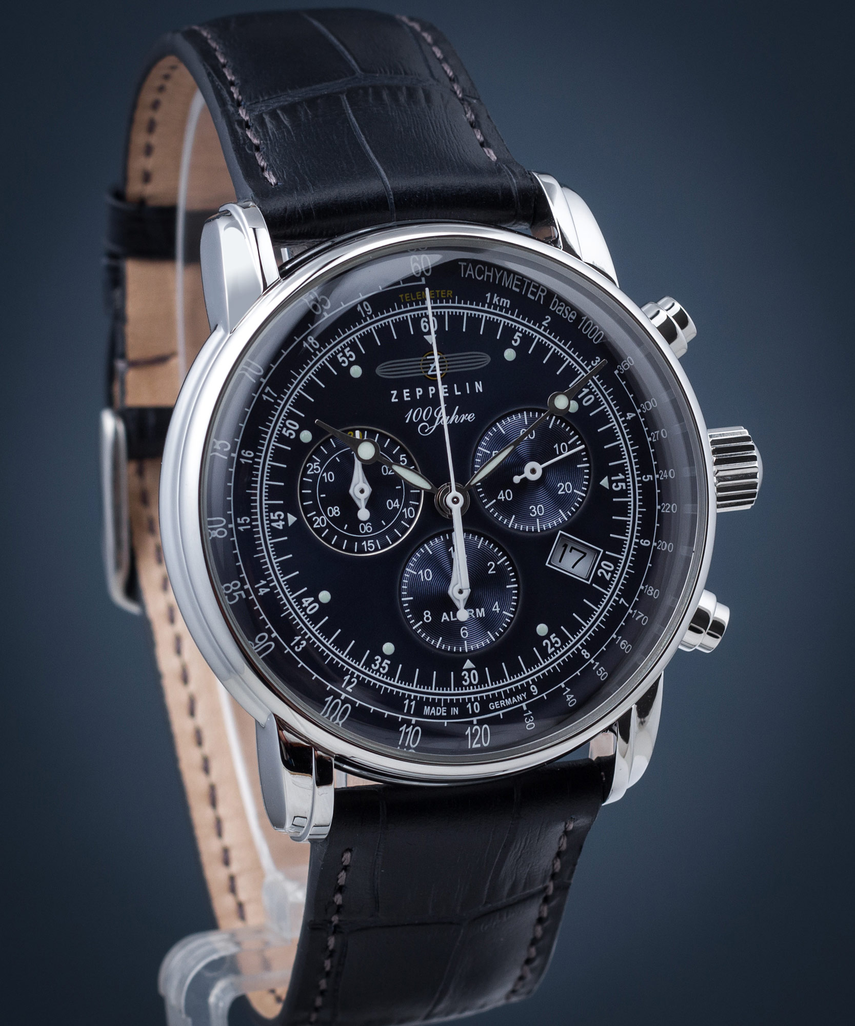 Zeppelin 7680-3 นาฬิกาผู้ชาย Series 100 Years Chronograph Quartz Men's Watch