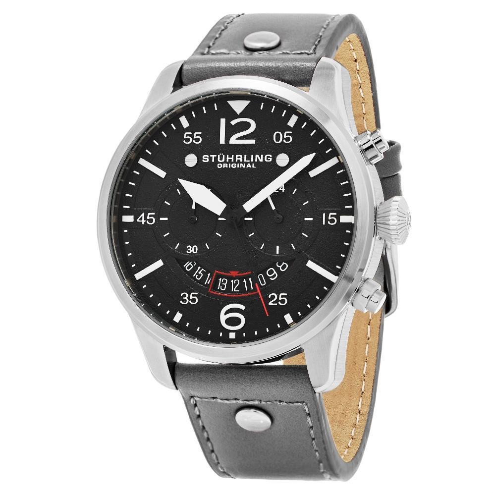 Stuhrling Original 473.03 นาฬิกาผู้ชาย Stuhrling Original รุ่น 473.03, Aviator Chronograph Quartz Men's Watch