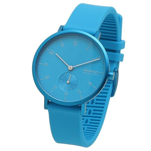 Skagen SKW2818 นาฬิกาผู้หญิง Aaren Kulor Neon Blue Silicone Quartz Women's Watch