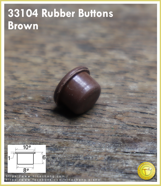 33104 Rubber Buttons Black