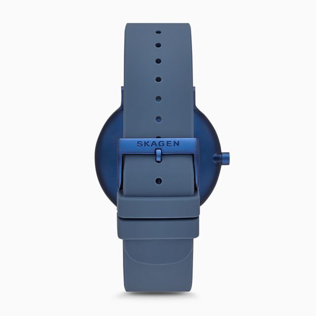 Skagen SKW6589 นาฬิกาผู้ชาย Aaren Kulor Dusty Blue Silicone Quartz Men's Watch