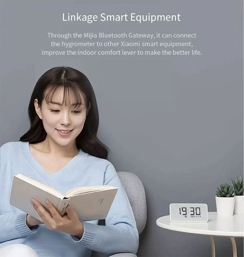 Mijia Multi-function Digital Clock Pro - นาฬิกาดิจิตอลวัดอุณหภูมิและความชื้น รุ่น Pro (BLE) (CN)