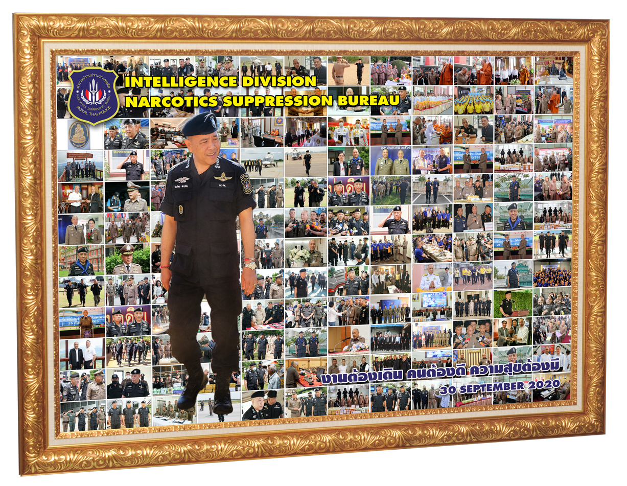 ของขวัญวันเกษียณ Mosaic Photo ขนาด 20x30 นิ้ว + กรอบไม้เส้น 2101ทองฝ้าย E เคลือบร้อน