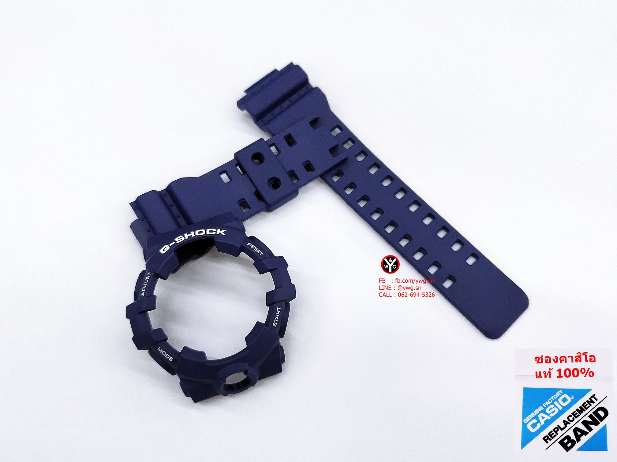 กรอบสาย G-SHOCK แท้ สีน้ำเงินด้านฟร้อนขาว ใส่ได้รับรุ่น GA-700 ,GA-710