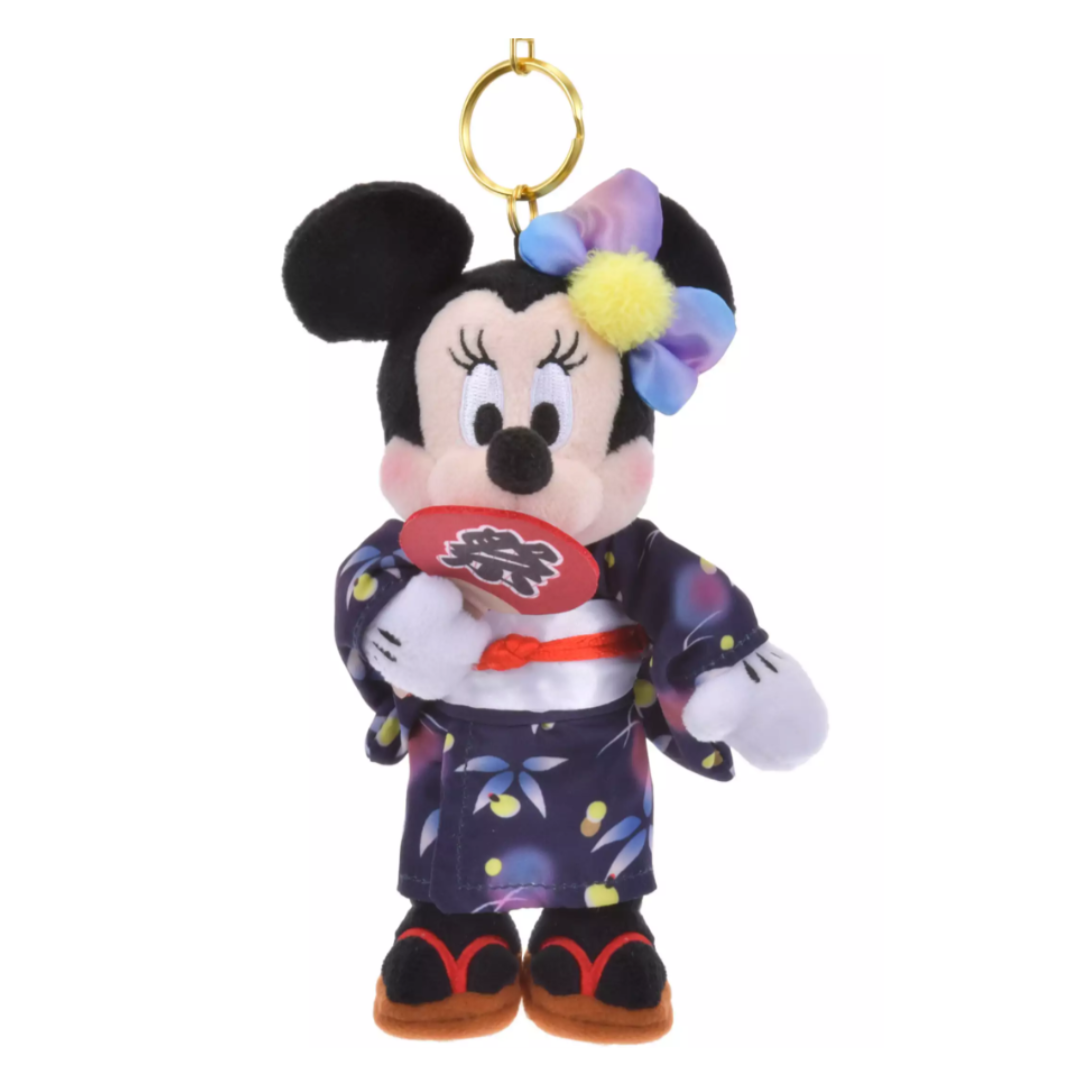 [PRE-ORDER] พวงกุญแจ มินนี่เม้าส์ ใส่ชุดยูกาตะ ถือพัด Minnie Mouse Keychain Japanese Matsuri ミニー ぬいぐるみキーホルダー・キーチェーン